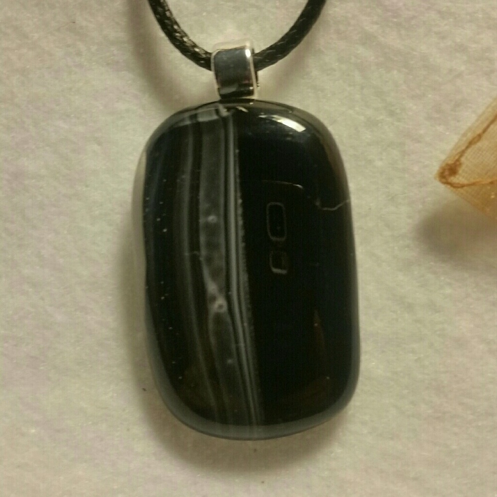 Fused glass pendant